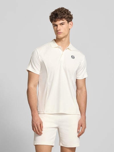Sergio Tacchini Regular Fit Poloshirt mit Logo-Stitching Modell 'EGEO' Weiss 4