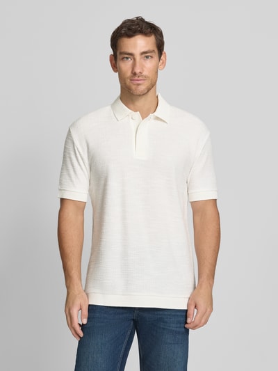 Marc O'Polo Relaxed Fit Poloshirt aus Baumwoll-Mix Offwhite 4