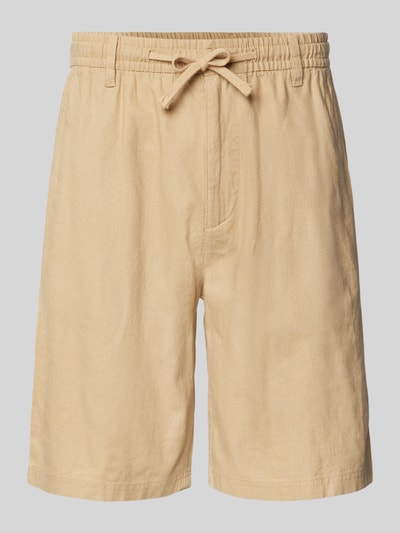 s.Oliver RED LABEL Relaxed Fit Bermudas aus Leinen-Baumwoll-Mix Beige 2