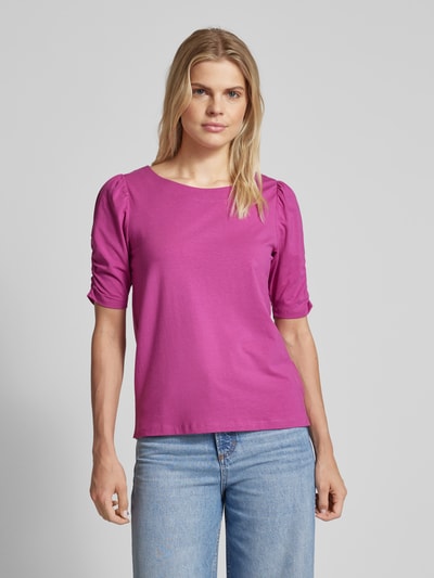 Tom Tailor T-Shirt mit Raffungen Pink 4