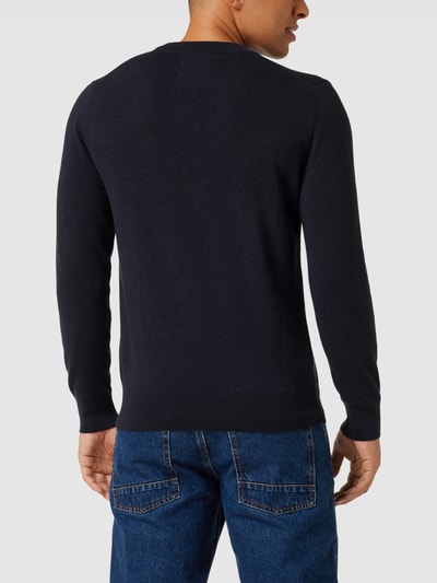 Marc O'Polo Strickpullover mit Logo-Stitching Marine 5