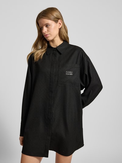 Karo Kauer Minikleid mit Hemdblusenkragen Black 4