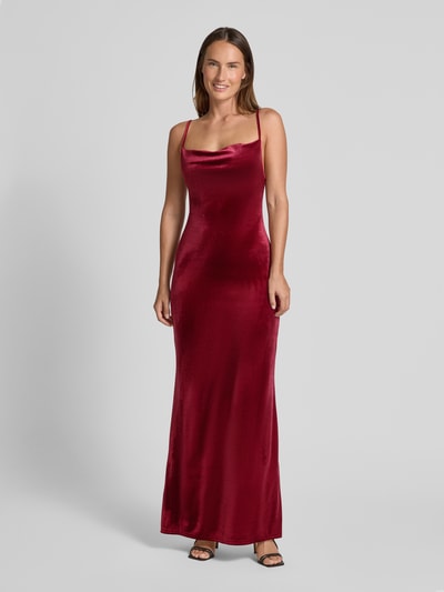 Lipsy Slim fit avondjurk met spaghettibandjes Donkerrood - 4