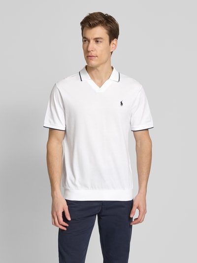 Polo Ralph Lauren Poloshirt mit Logo-Stitching Modell 'JOHNNY' Weiss 4