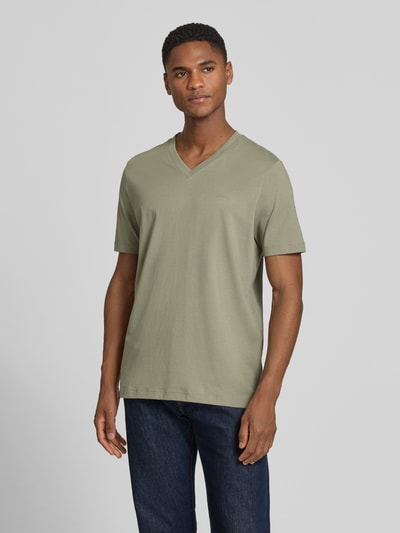 s.Oliver RED LABEL Regular Fit T-Shirt aus reiner Baumwolle  Khaki 4