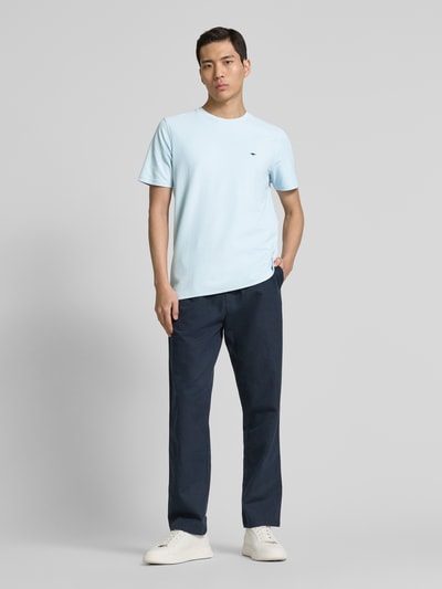 Fynch-Hatton T-shirt met logostitching Lichtblauw - 1