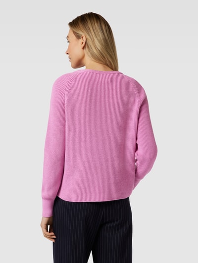 Marc O'Polo Strickpullover mit Rundhalsausschnitt Fuchsia 5