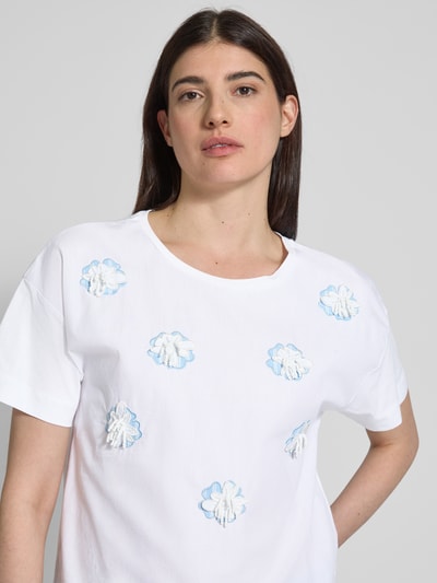 MORE & MORE T-Shirt mit Label-Details Offwhite 3