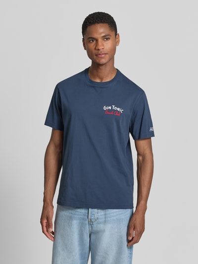 MC2 Saint Barth T-shirt z nadrukami logo model 'PORTLAND' Granatowy 4