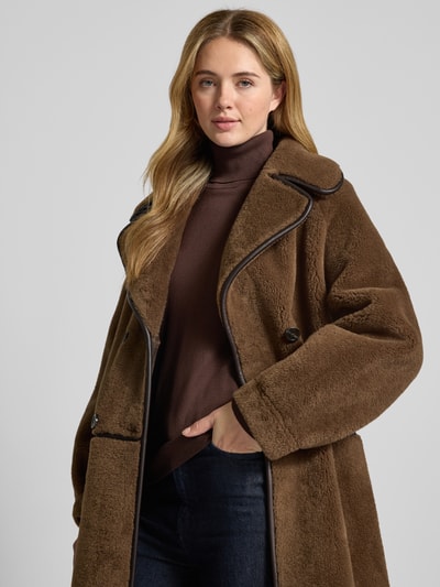 OAKWOOD Fleecemantel mit Reverskragen Modell 'TILDA' Mittelbraun 3