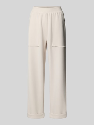 Produktfoto, Sweatpants mit Eingrifftaschen und Aufschlag von Christian Berg Woman im Relaxed-Fit, Material-Mix mit Modal-Mix, cremefarben