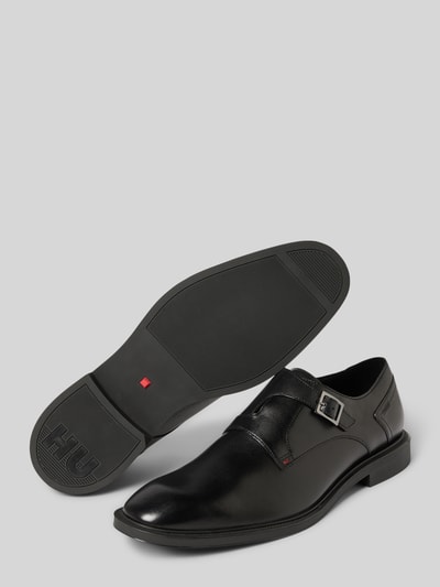 HUGO Monkstraps aus Leder mit Rollschließe Modell 'GRYFF' Black 4