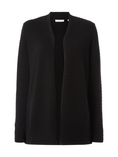 Christian Berg Woman Longcardigan mit strukturiertem Maschenbild Black 1