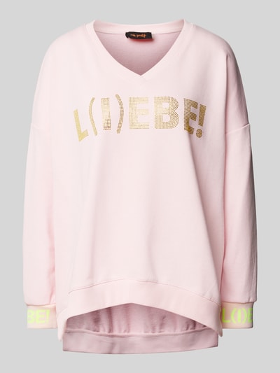 miss goodlife Sweatshirt mit Strasssteinbesatz Modell 'Liebe' Rose 2