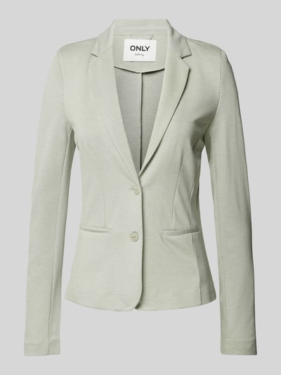 Only Slim fit blazer met strookzakken, model 'POPTRASH' Rietgroen - 2