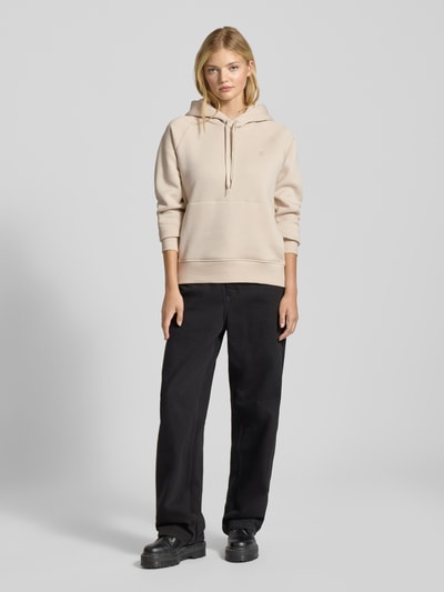 G-Star Raw Hoodie met labelstitching Offwhite - 1