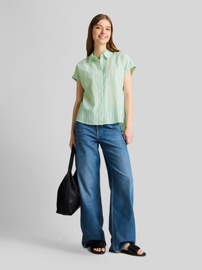 Tom Tailor Denim Relaxed Fit Bluse aus reiner Baumwolle Schilf 1