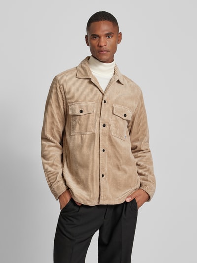 OLYMP Level Five Slim Fit Hemdjacke mit Label-Detail Beige 4