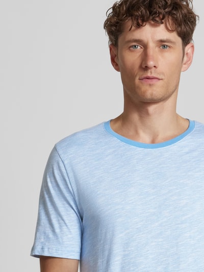 Lindbergh T-Shirt mit Strukturmuster Hellblau 3