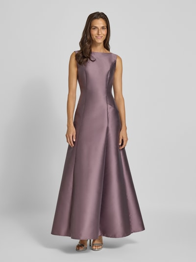 Swing Sukienka wieczorowa z dekoltem w łódkę Fioletowy 4