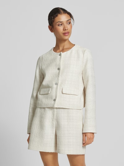 comma Blazer mit Strukturmuster Weiss 4