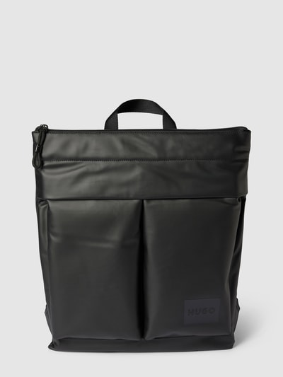 HUGO Rucksack mit Label-Detail Modell 'Quantum' Black 2