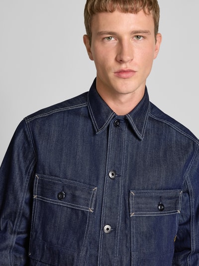 G-Star Raw Regular Fit Jeanshemd mit Kentkragen Modell 'Mosa' Dunkelblau 3