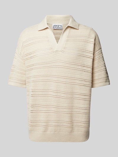 JAKE*S STUDIO MEN Poloshirt mit Strukturmuster Sand 2