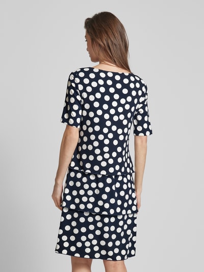 Betty Barclay Knielange jurk met all-over print Marineblauw - 5