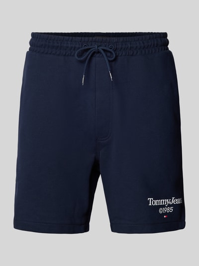 Tommy Jeans Szorty z dzianiny dresowej o kroju regular fit z wyhaftowanym logo Ciemnoniebieski 2