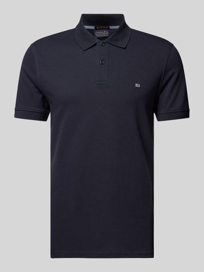 Christian Berg Men Poloshirt met labeldetail Marineblauw - 2