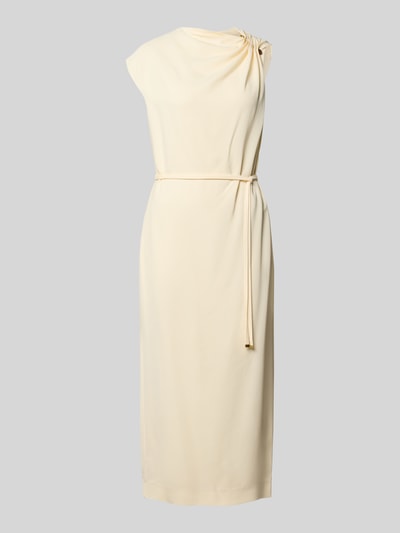 BOSS Regular Fit Freizeitkleid aus Viskose-Mix Modell 'DANNEA' Hellgelb 2