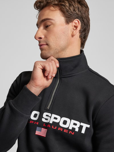 Polo Sport Sweatshirt mit Troyer-Kragen Black 3