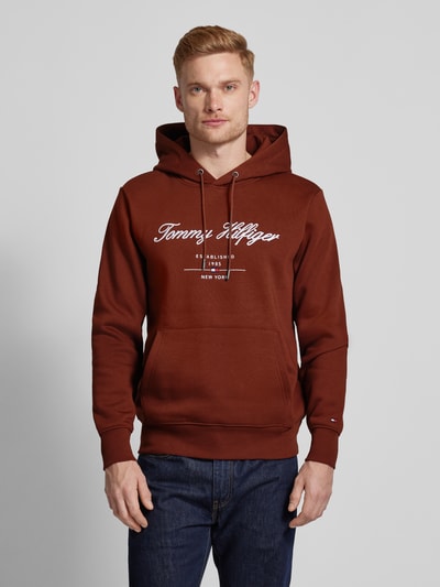 Tommy Hilfiger Hoodie mit Label-Stitching Hellbraun 4