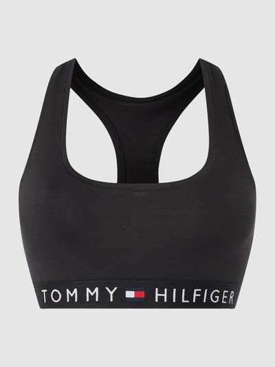 TOMMY HILFIGER Bustier met logo in band - beugelloos Zwart - 2