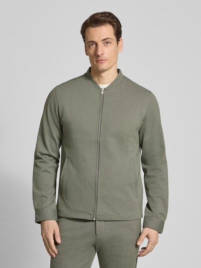 Lindbergh Slim Fit Jacke mit Stehkragen und Reißverschluss Oliv 4