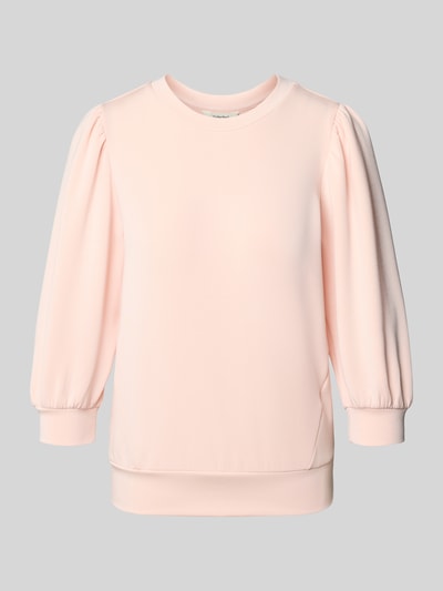 Produktfoto, Regular Fit Sweatshirt aus Modal-Mix Modell 'TENNY' von Selected Femme, Look: effen, model: regular fit, kraagmodel: ronde hals, mouwvorm: 3/4-ballonmouwen, materiaalverwerking: scuba, materiaal: modalmix