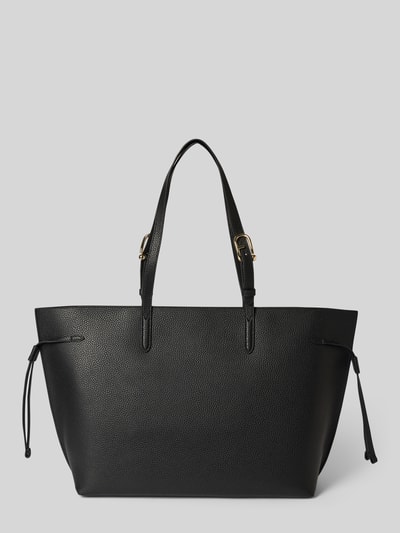 Produktfoto, Shopper mit Label-Detail Modell 'AVA' von FURLA in Schwarz mit strukturierter Oberfläche, Hauptfach mit Reißverschluss, Tragehenkel, Maße 50 cm Breite, 30 cm Länge, 15 cm Tiefe, 60 cm Schulterriemen.
