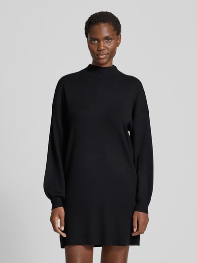 Vero Moda Loose fit gebreide jurk van viscosemix, model 'NANCY' Zwart - 4