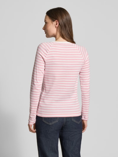 OPUS Slim Fit Longsleeve mit Rundhalsausschnitt Modell 'Sorka' Rosa 5