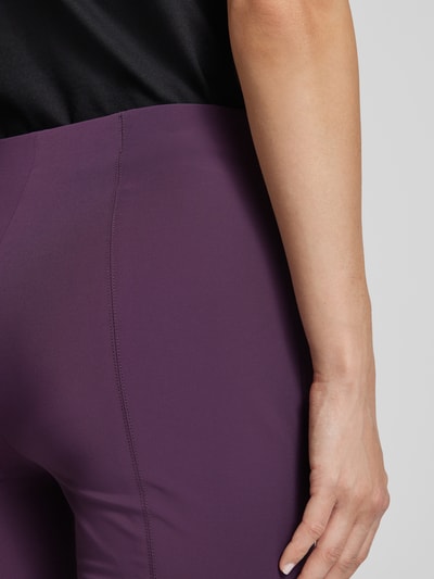 Raffaello Rossi Slim fit stoffen broek met siernaden, model 'PENNY' Aubergine - 3