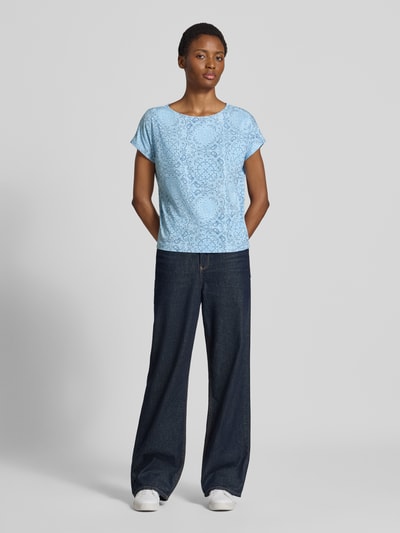 s.Oliver RED LABEL Relaxed Fit T-Shirt aus Viskose-Mix Hellblau 1
