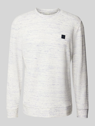 Tom Tailor Regular Fit Sweatshirt aus Baumwoll-Mix in Melange Offwhite 2