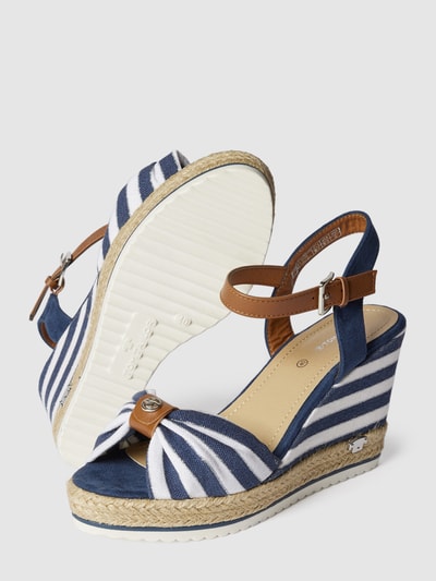 Tom Tailor Wedges mit Streifenmuster Dunkelblau 4