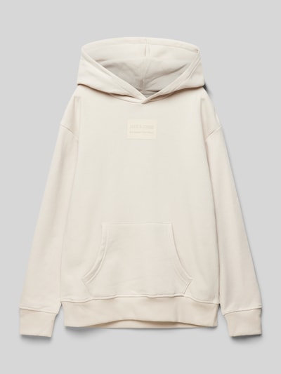 Jack & Jones Hoodie mit Label-Patch Modell 'HAKKAI' Ecru 1