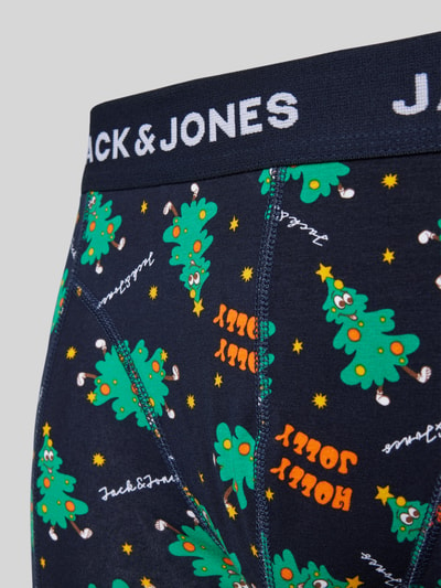 Jack & Jones Boxershort met elastische band met logo in een set van 3 stuks, model 'HOLLY' Marineblauw - 2