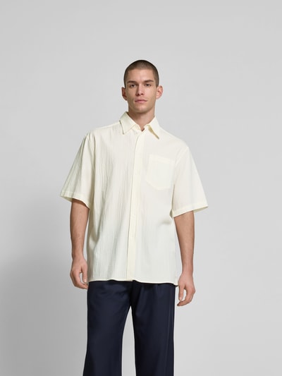 Wood Wood Relaxed Fit Freizeithemd mit Knopfleiste Weiss 4