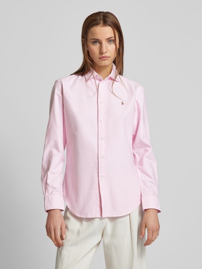 Polo Ralph Lauren Bluzka koszulowa z wyhaftowanym logo Różowy 4