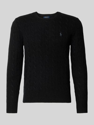Polo Ralph Lauren Regular fit gebreide pullover van een mix van wol en kasjmier Antraciet - 2