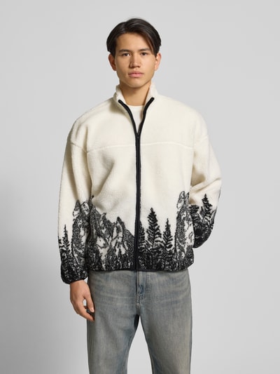 Only & Sons Regular fit jack van teddybont met opstaande kraag, model 'JAMES' Offwhite - 4